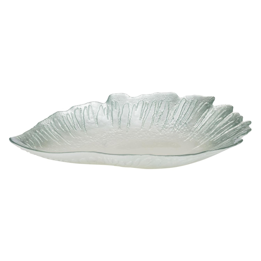 Cordelia Glass Dish 28x40x6cm White/Mint