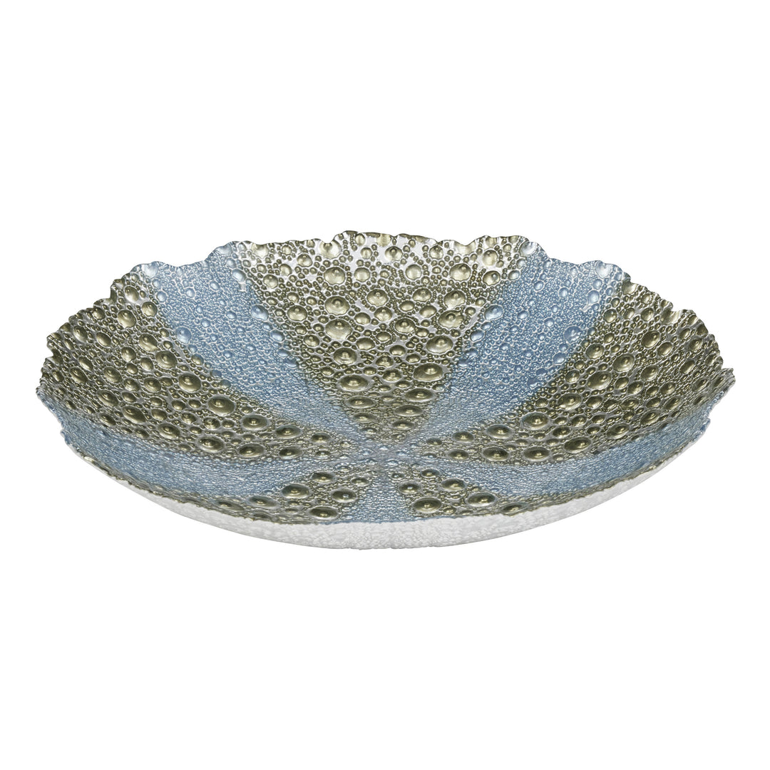 Umi Glass Bowl 40.5x6.5cm Steel/Mint