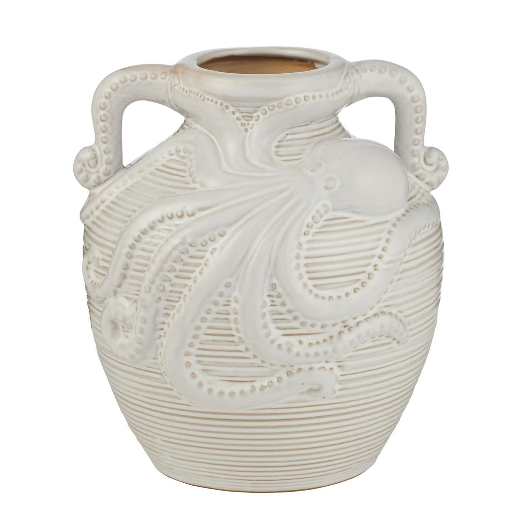 Octopus Ceramic Vase 20x22.5cm Nat