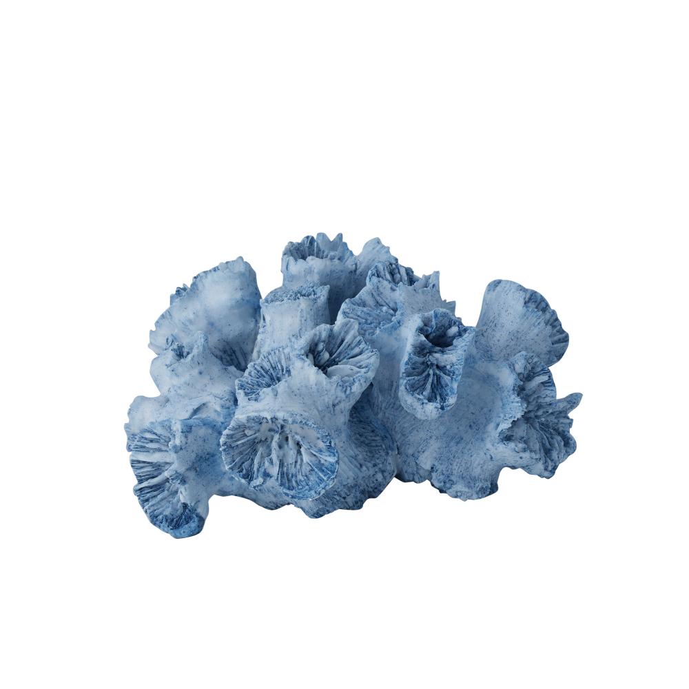 Coral Resin Sculpture 16x14x8cm Blue