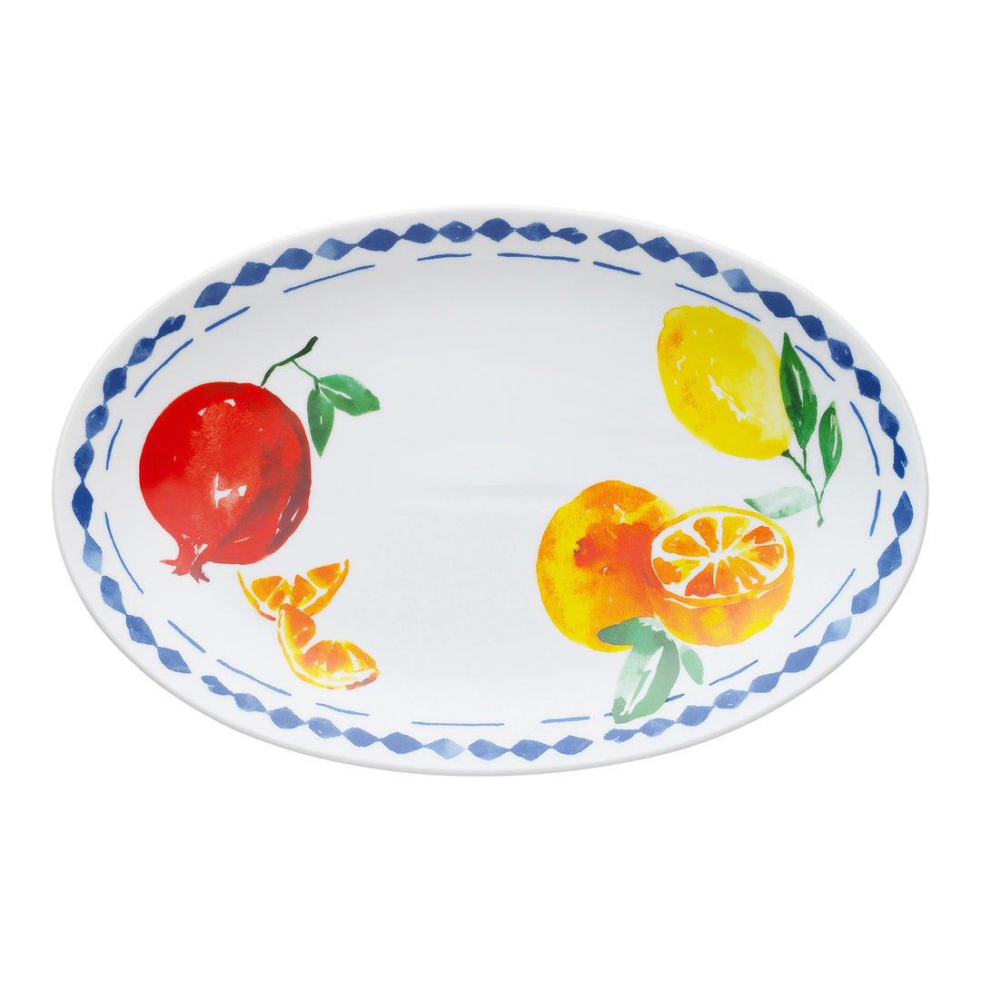 Positano Oval Serving Platter 32cm Citrus