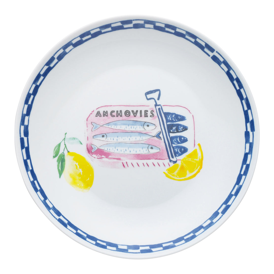 Positano Round Serving Platter 30cm Anchovies