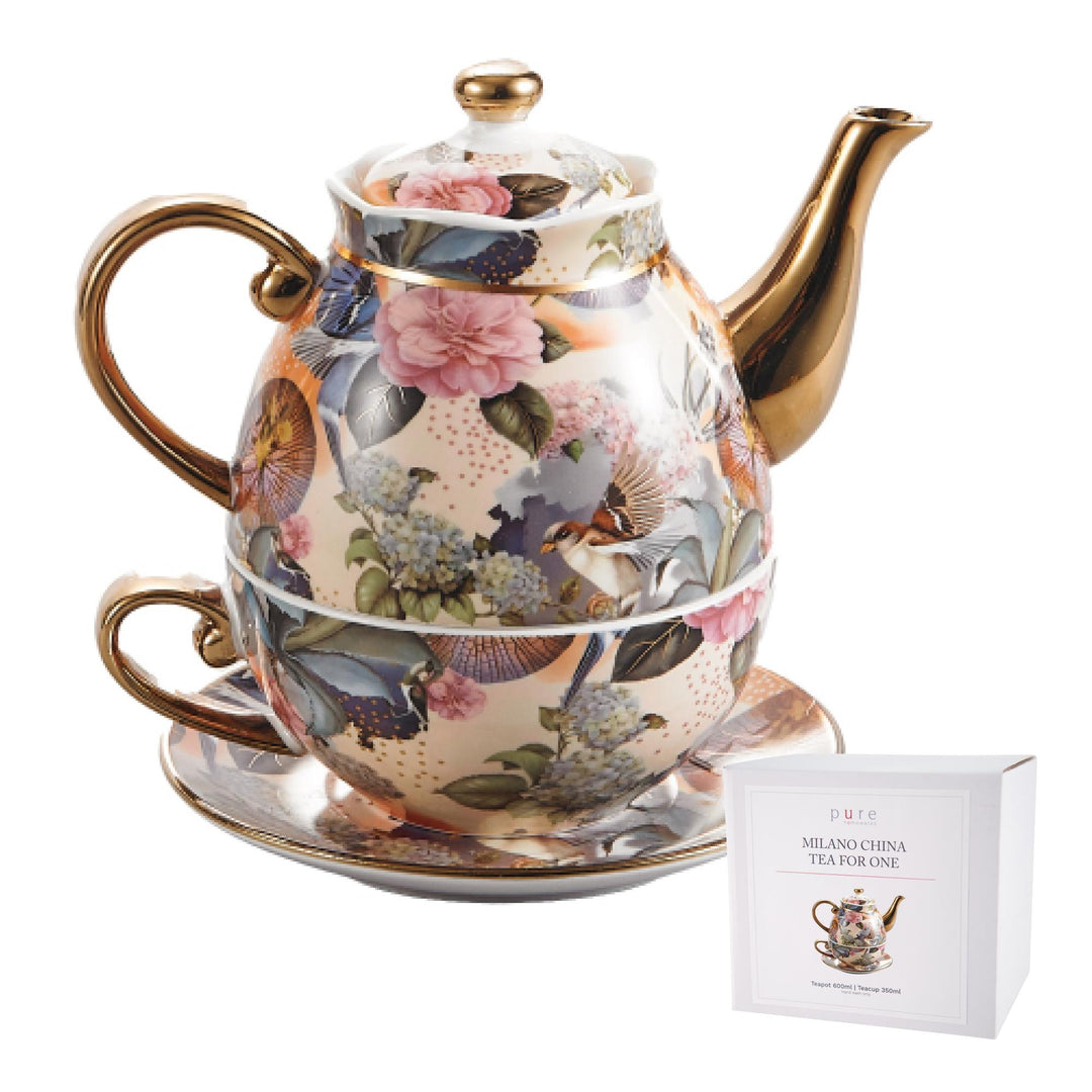 Milano China Tea For One Blue Hydrangea