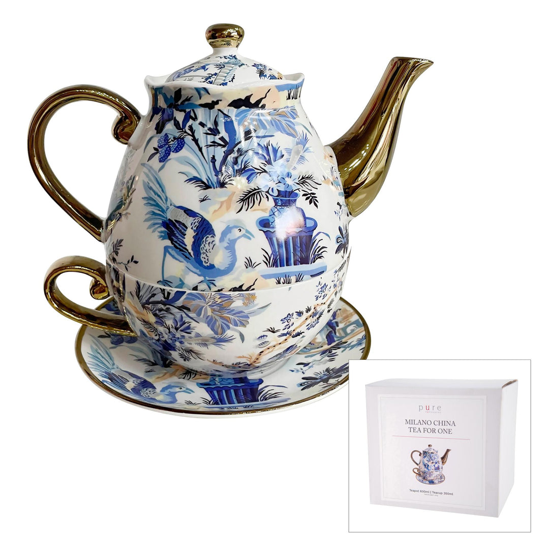 Milano China Tea For One Blue White 13cm