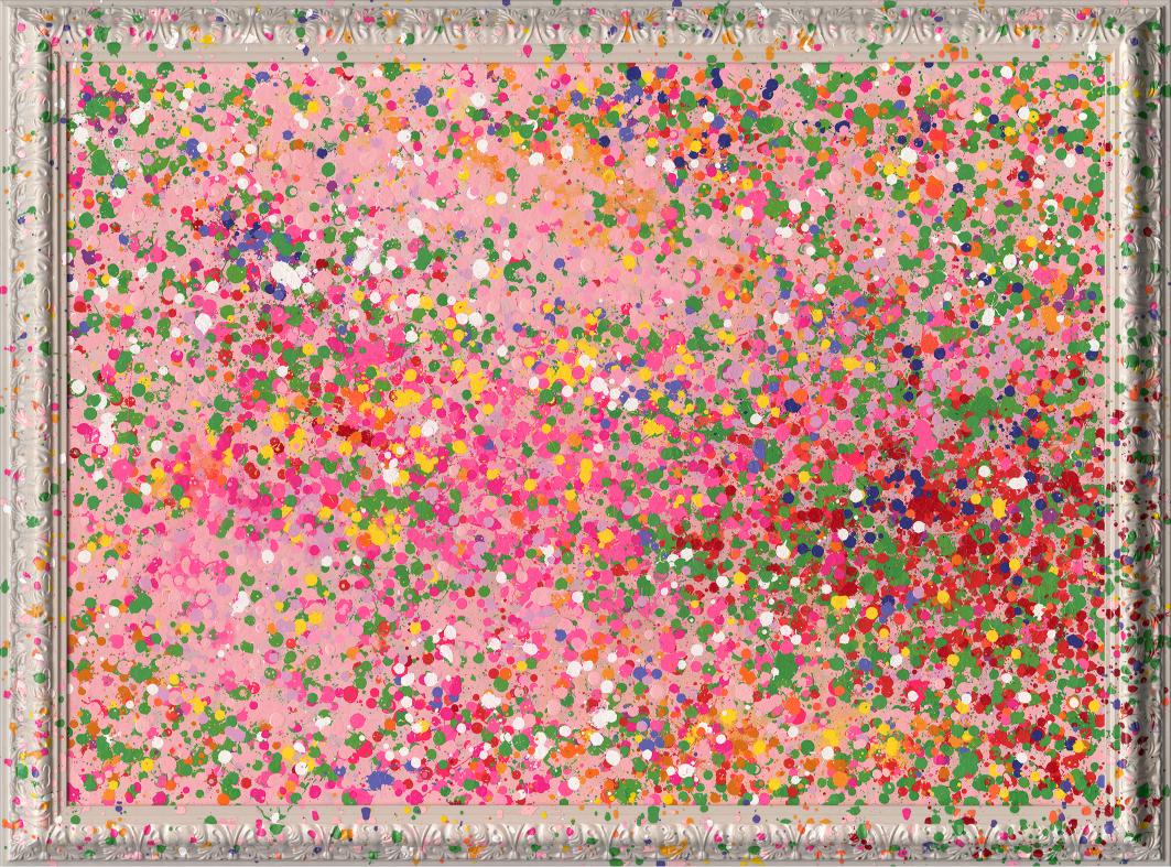Confetti 3D White Frame 100x140cm