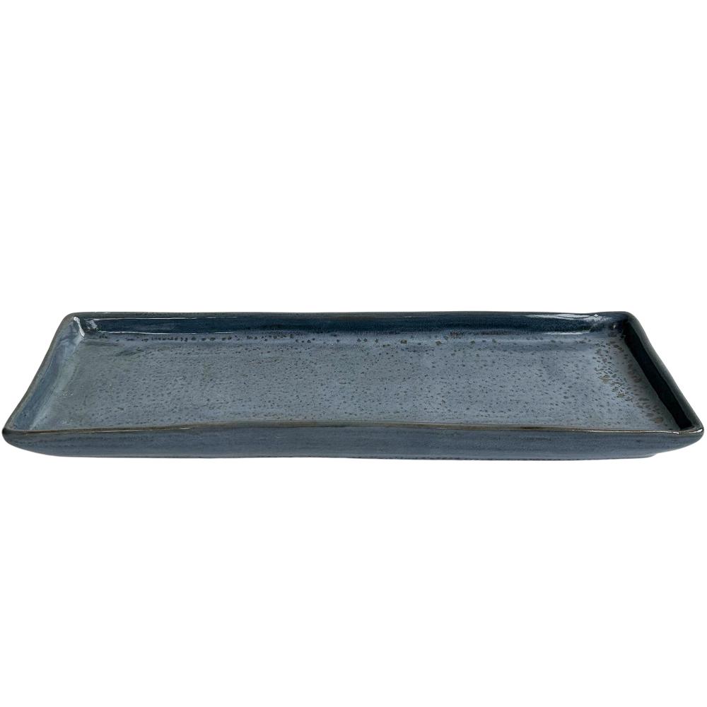 Ceramic Rect Gray Blue 30x10