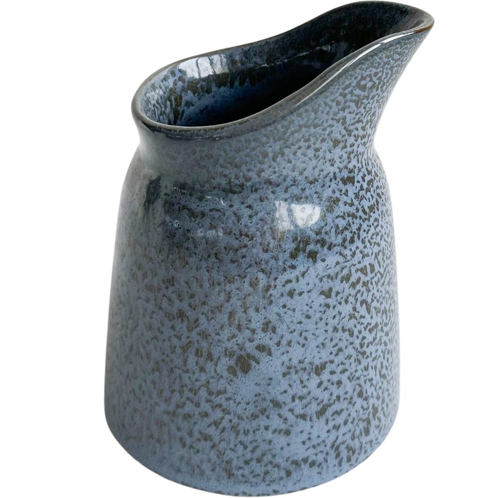 Ceramic Sauce Jug Gray Blue 13x9