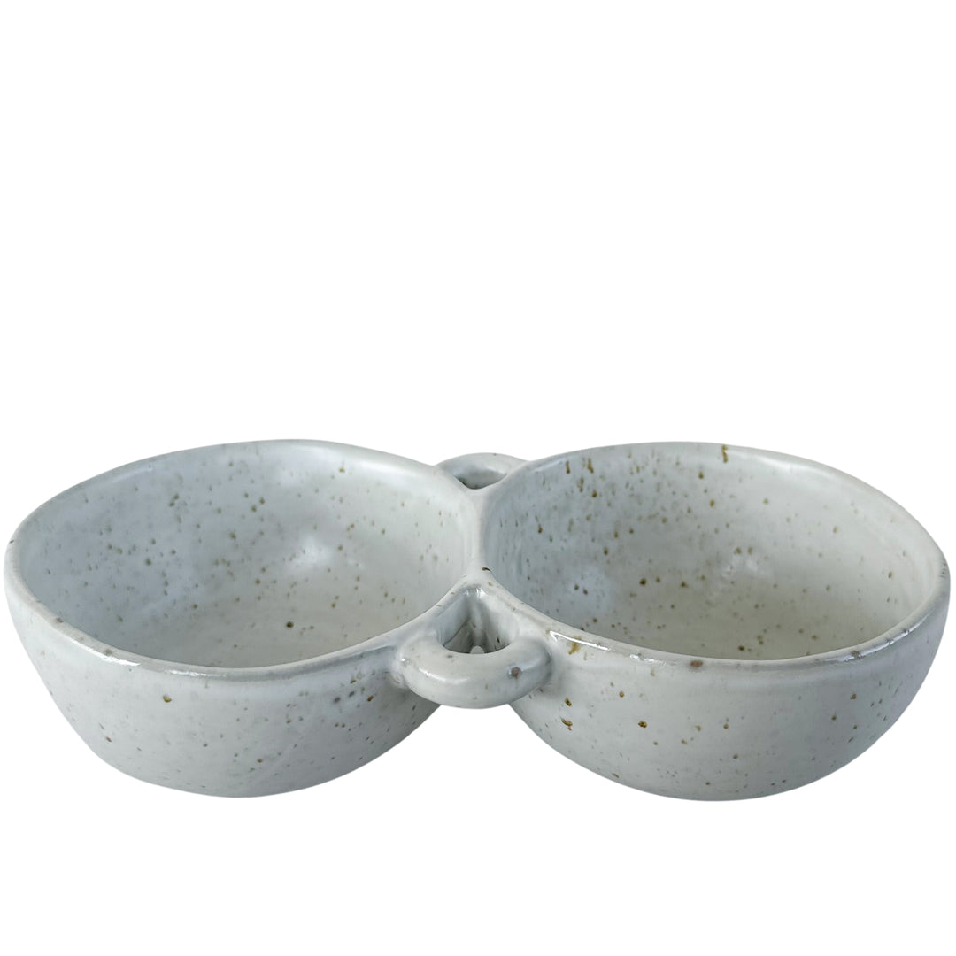 Ivory Ceramic 2 Snacker 19x10