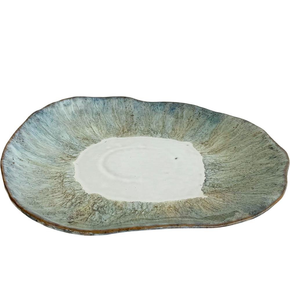 Abstract Dish Jade 31x25