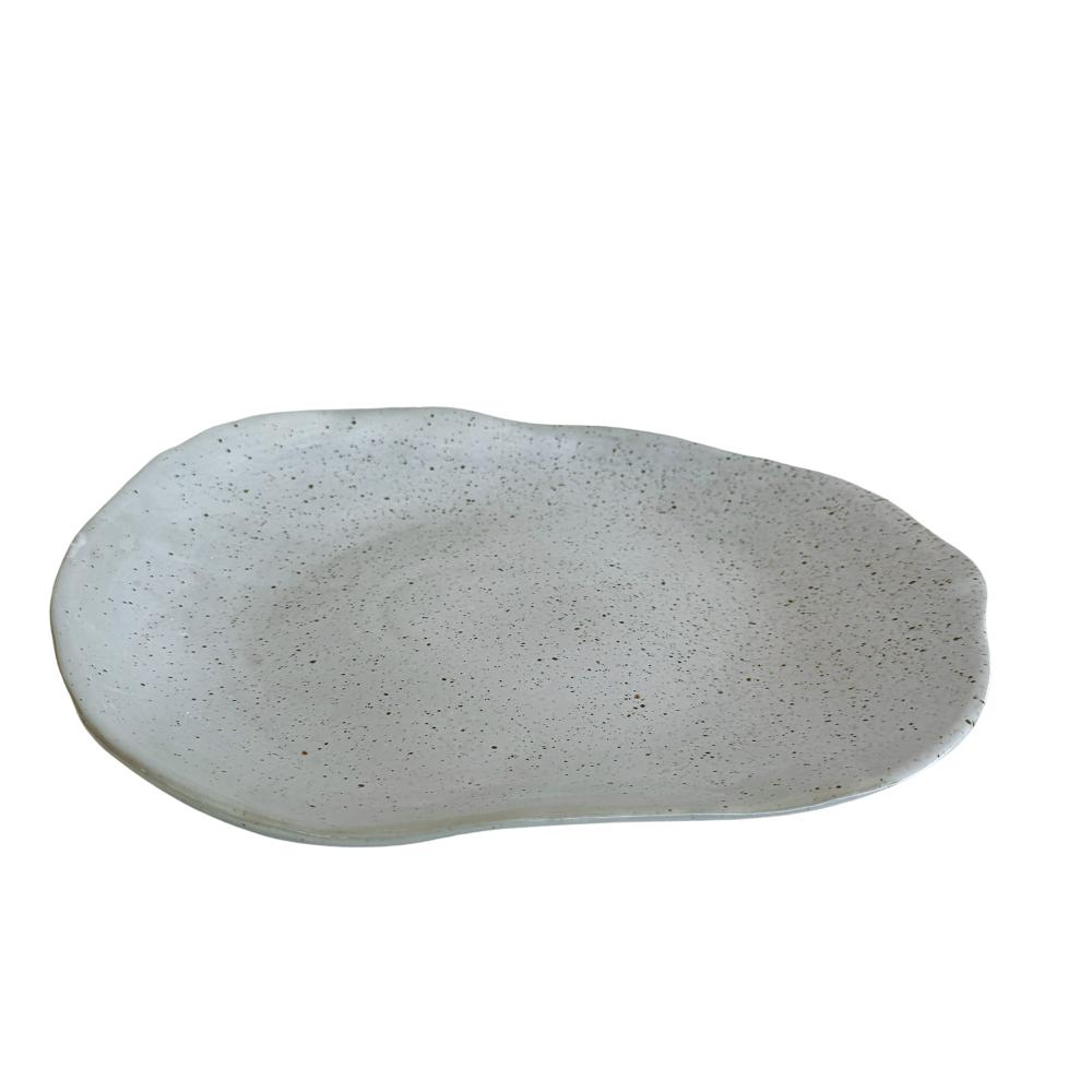 Abstract Dish White 31x25