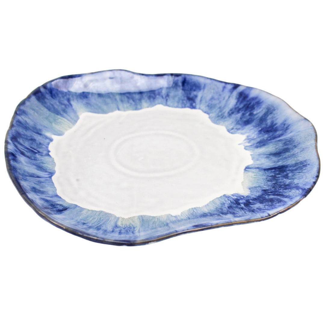 Rounded Dish Blue 17X16