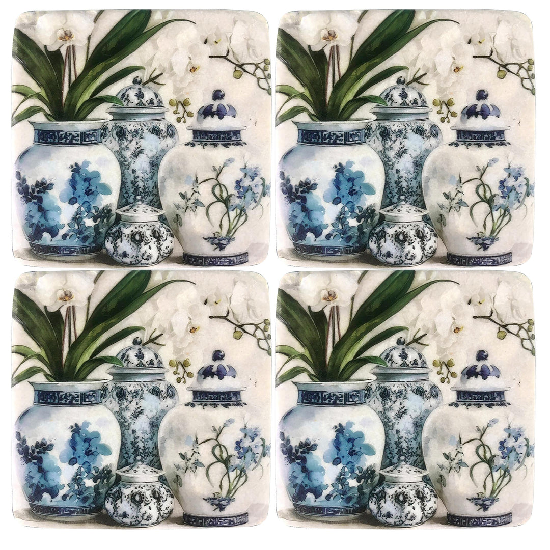 Ginger Jar Resin Coasters 10x10