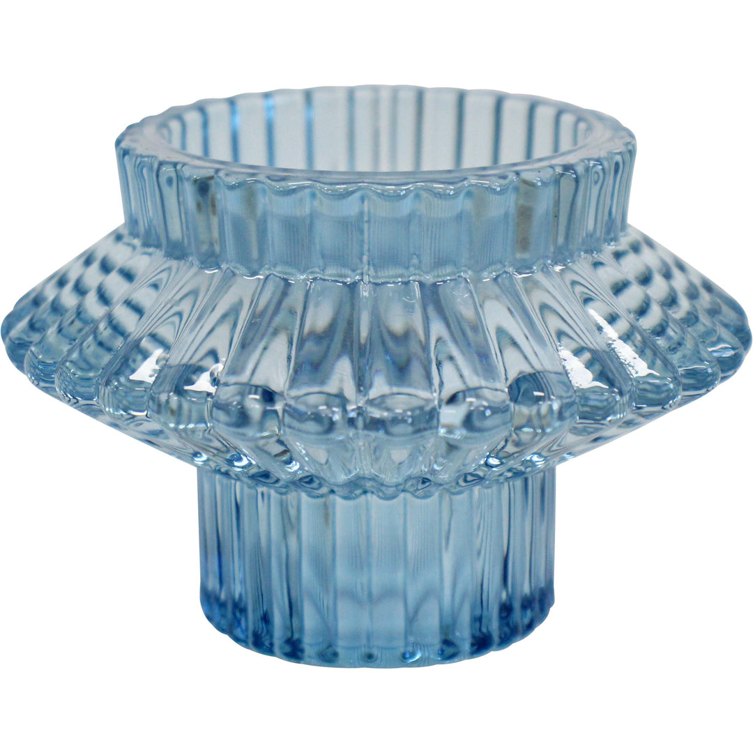 Double Sided Candle Holder Dusty Blue