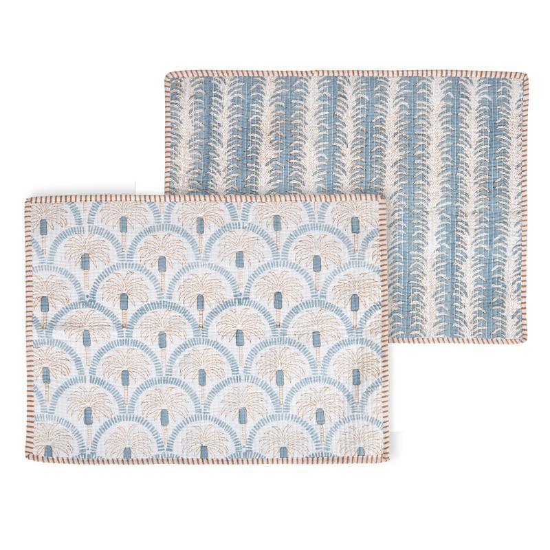 Inaya Block Placemat 35x48cm Blue