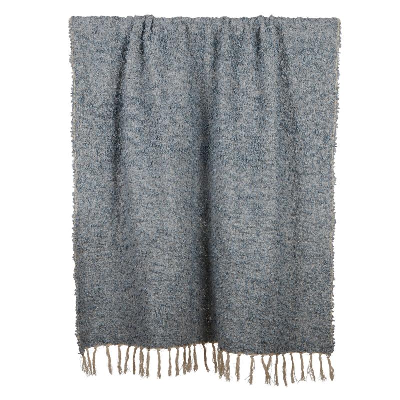 Burbujeo Cot Blend Throw Steel 125x150cm