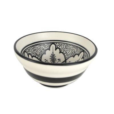 Aleah Bowl 9x9x4cm Black/White Ceramic