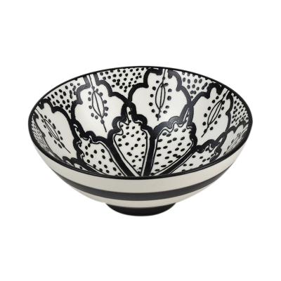Aleah Bowl 12x12x5cm Black/White Ceramic