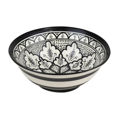 Aleah Bowl 21x21x7.5cm Black/White Ceramic