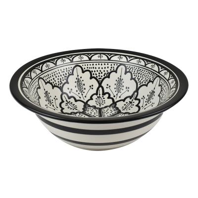 Aleah Bowl 28.5x28.5x9cm Black/White Ceramic