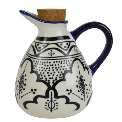 Aleah Oil Bottle 12x13.5cm Black/White Ceramic