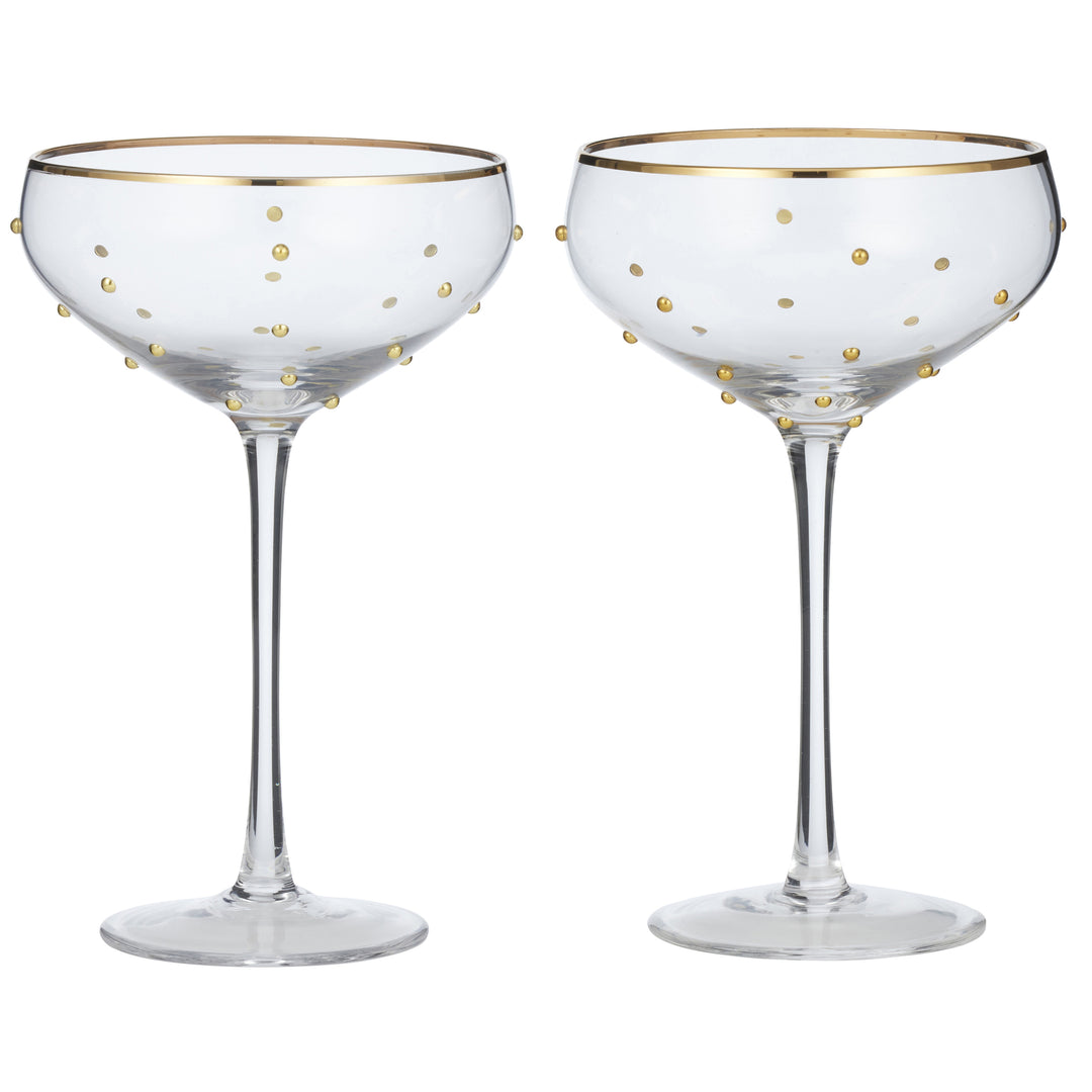 Gimlet S/2 Coupe Glass Gold 11.5x18.5cm