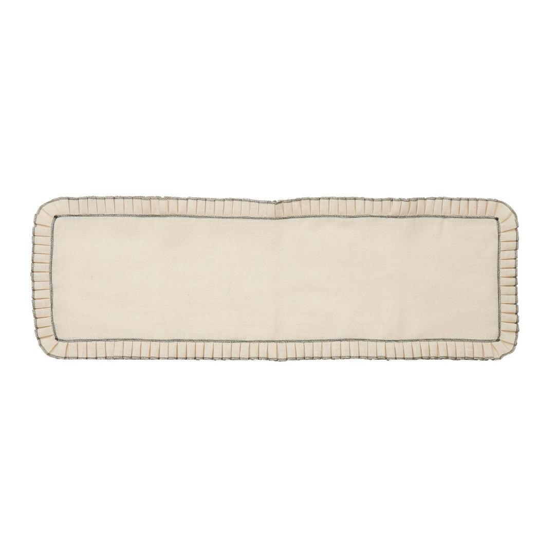 Pleat Jute Runner 40x120cm Ivory/Black