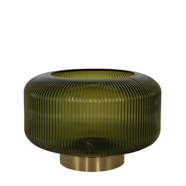Juno Glass Vase Large Olive