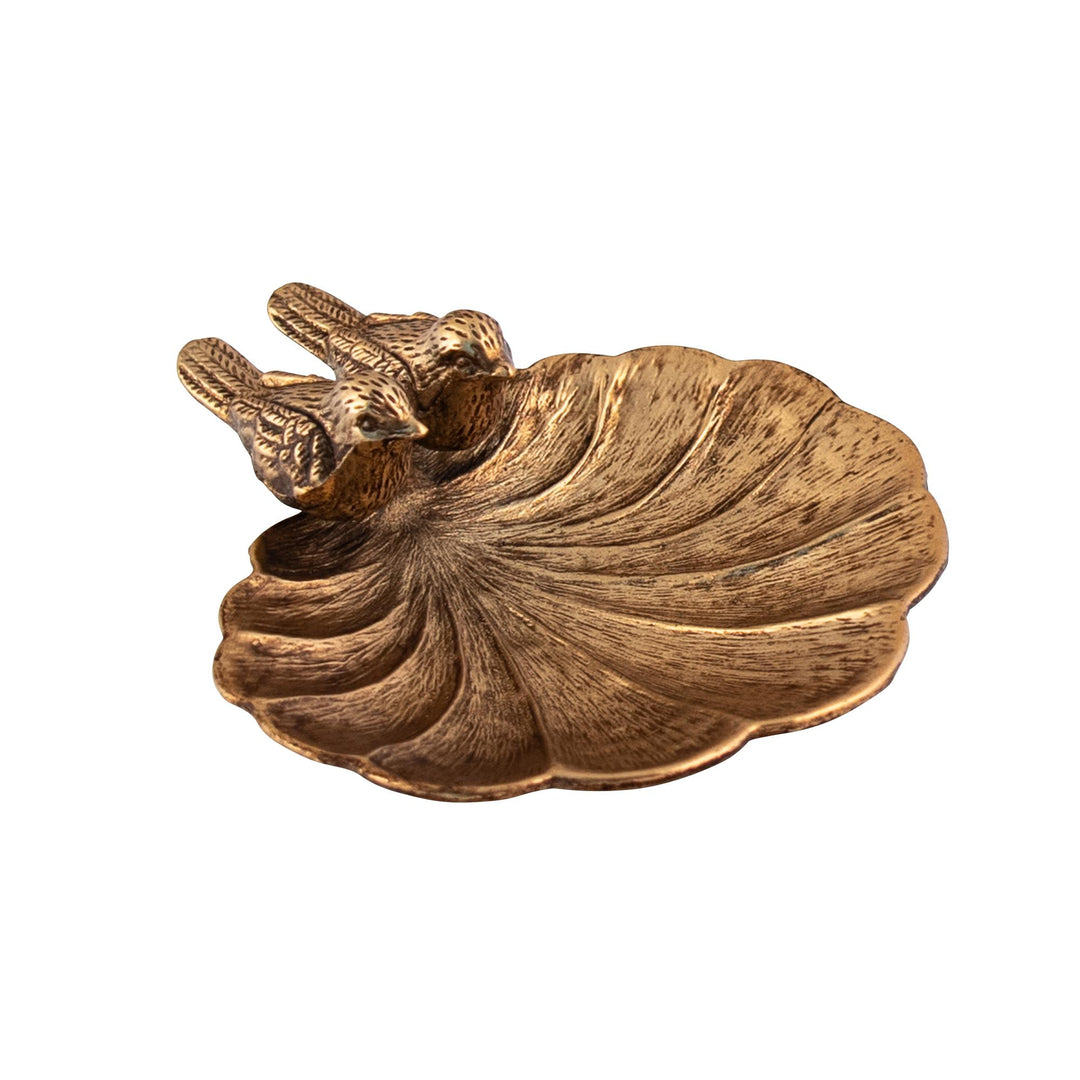 Terri Gold Pewter Bird Plate