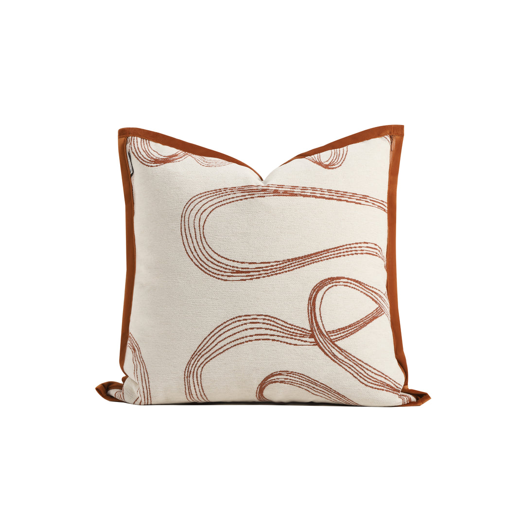 Lines Orange Jacquard Cushion Orange 60cm