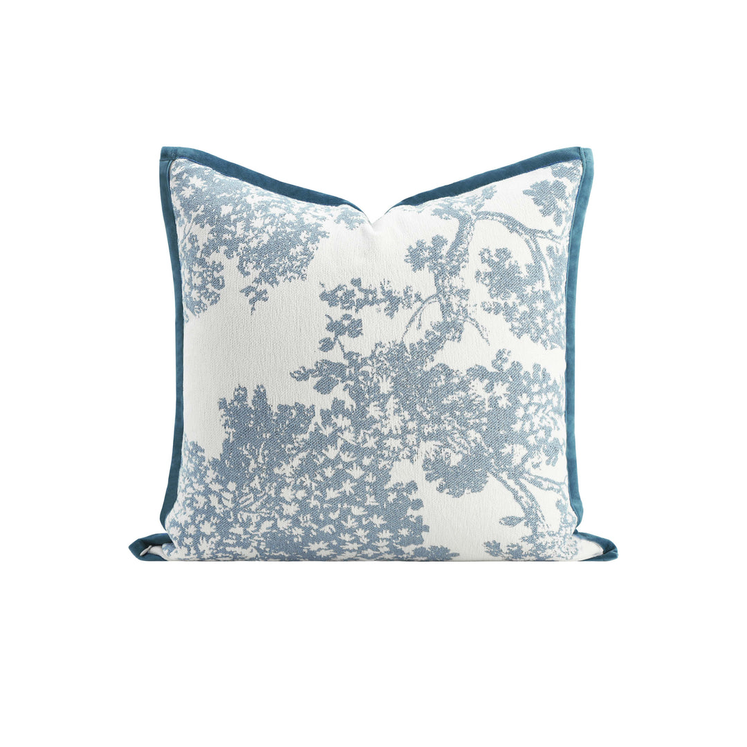 Chinoiserie Blue Jacquard Cushion 60cm