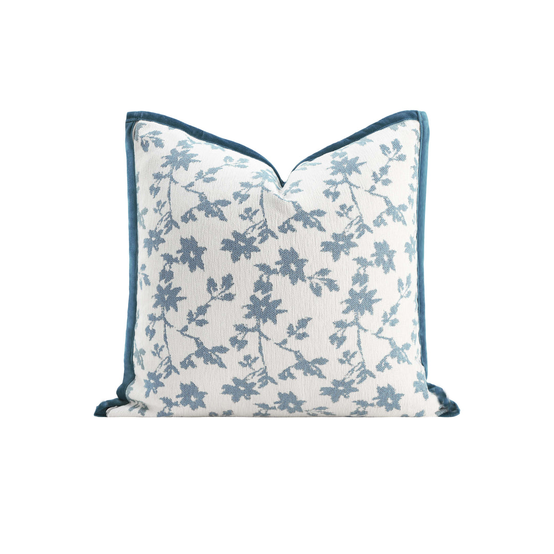 Blossom Blue Jacquard Cushion 60cm