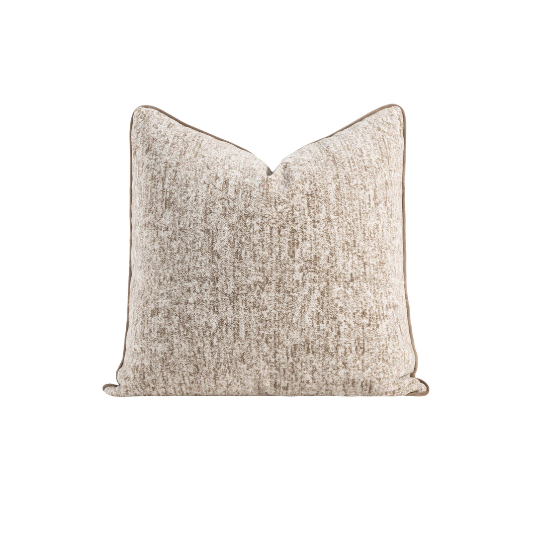 Jacquard Lined Cushion Light Coffee 60cm