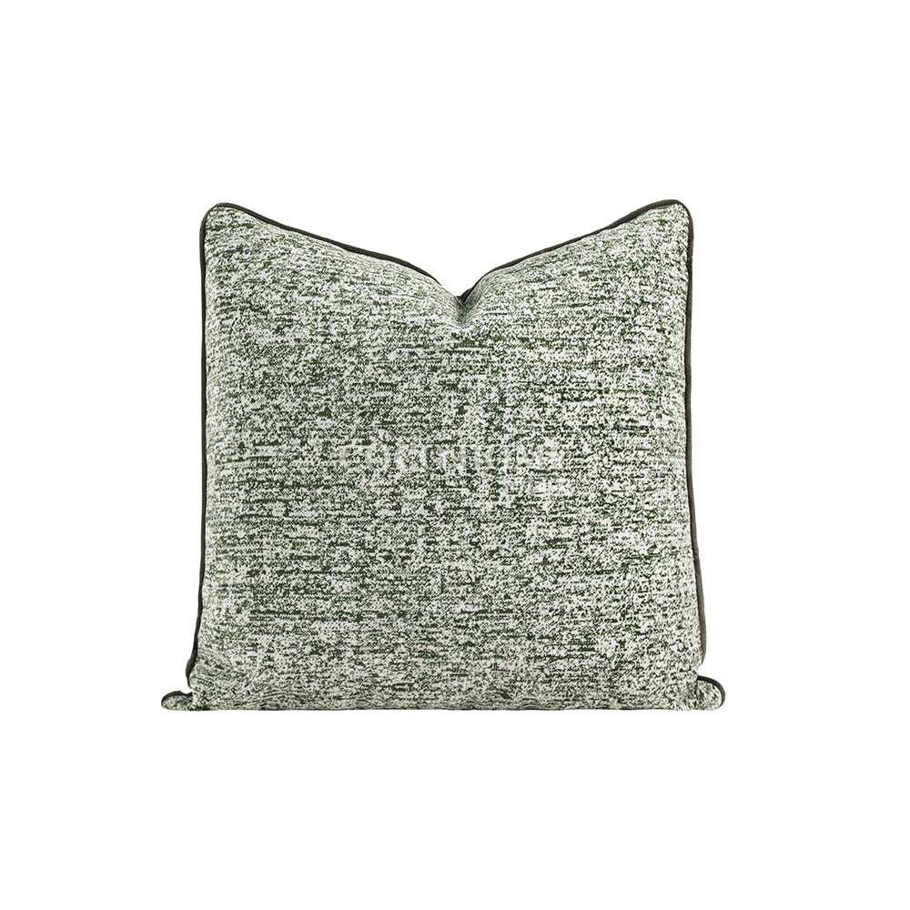 Jacquard Lined Cushion Light Green 60cm