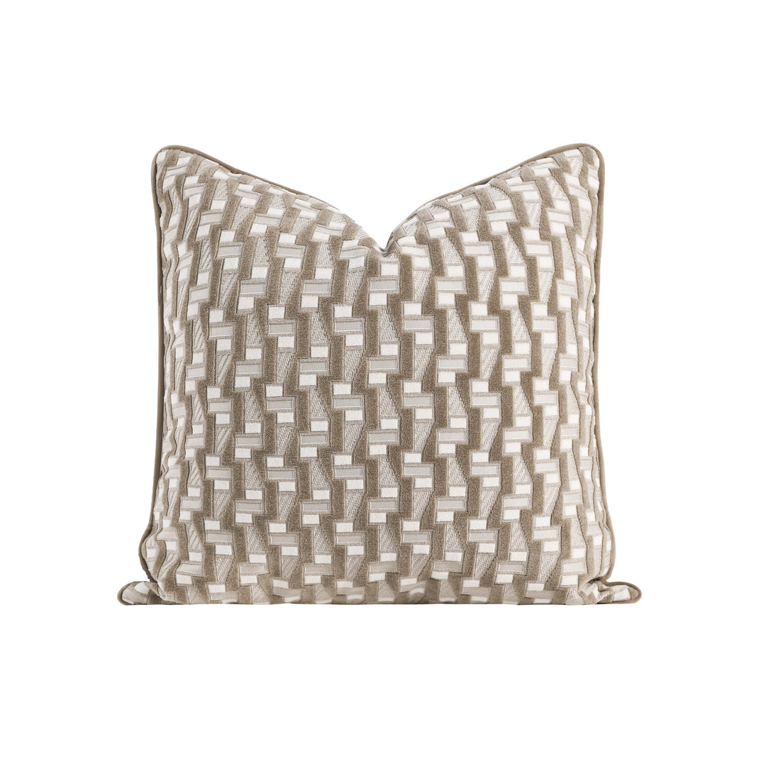Links Jacquard Cushion Coffee 60cm