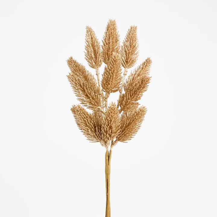 Mini Glitter Pine Bunch Gold 15x30cm