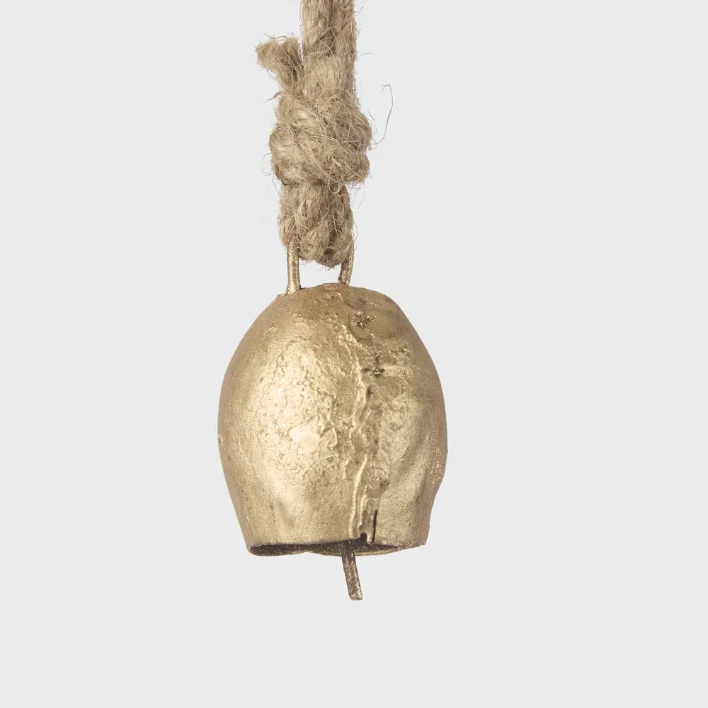 Mini Brass Cow Bell Decoration 4.5x6cm