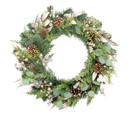 Wreath Led Perle Whisper 66cm