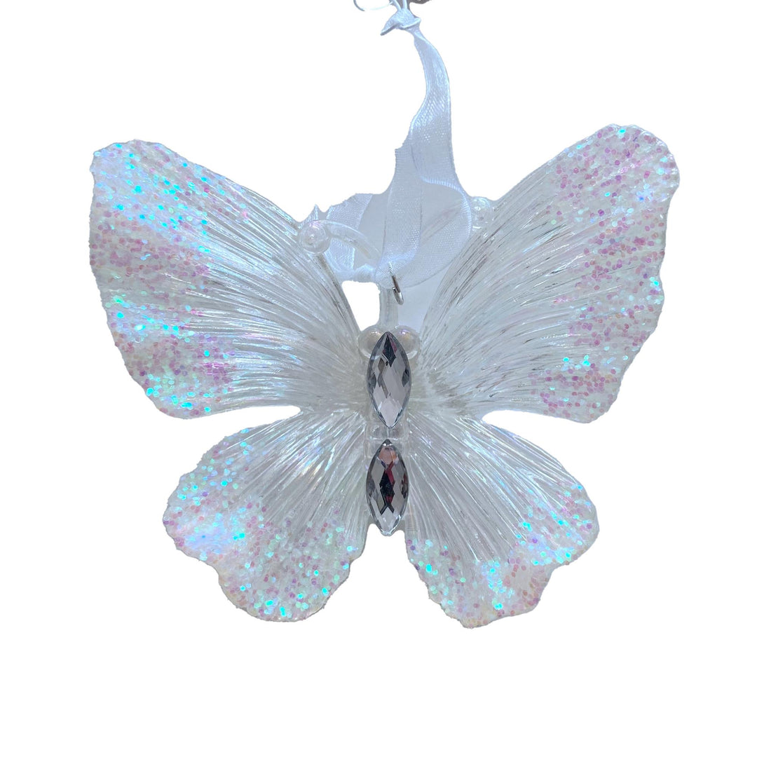 Acrylic Irridescent Clear Butterfly 10x4x10