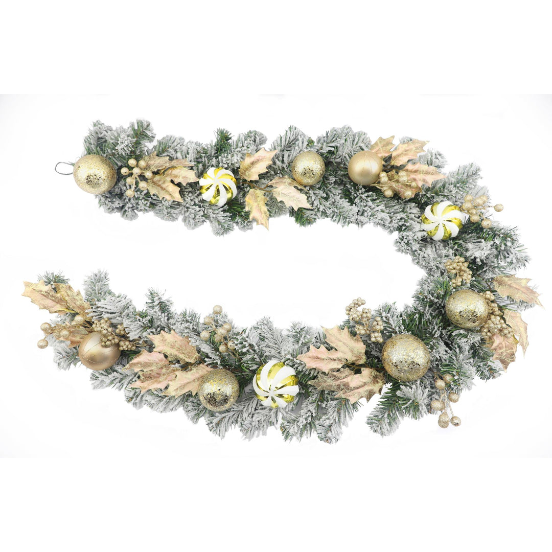 Mixed Champagne Holly 183cm Garland