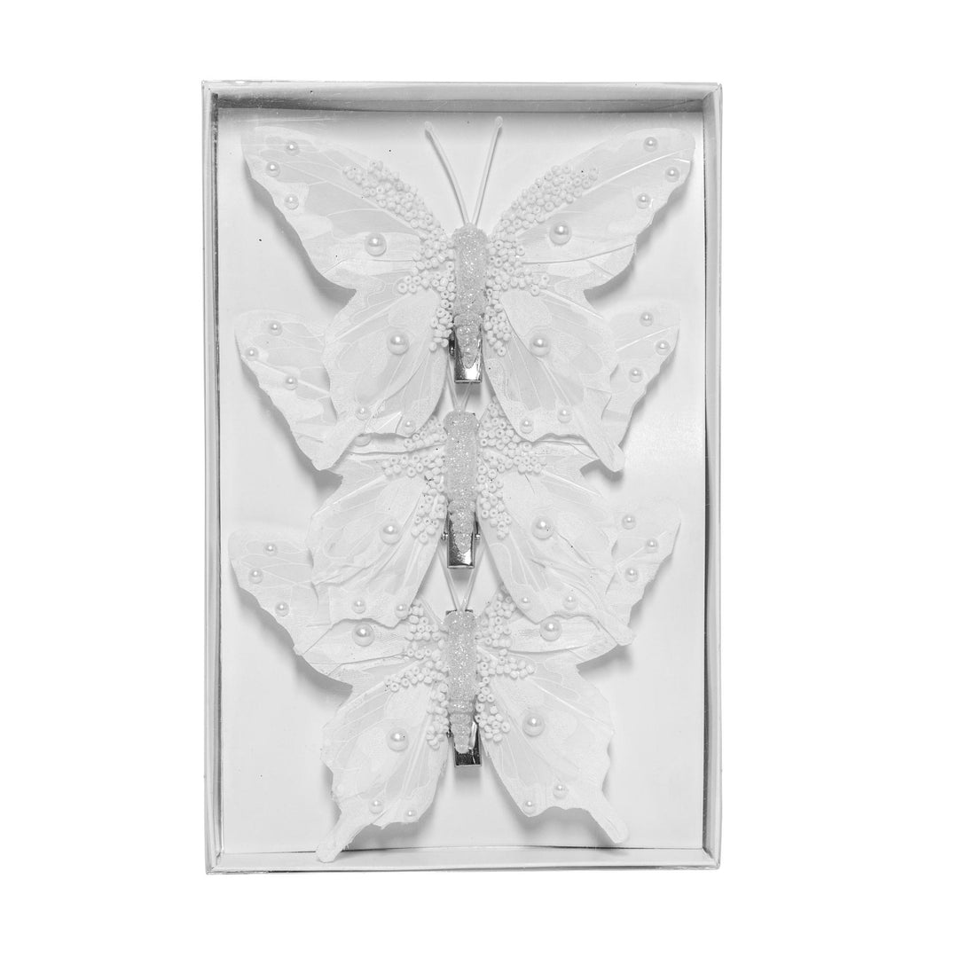 Feather Butterfly 3 Pack White Pearl