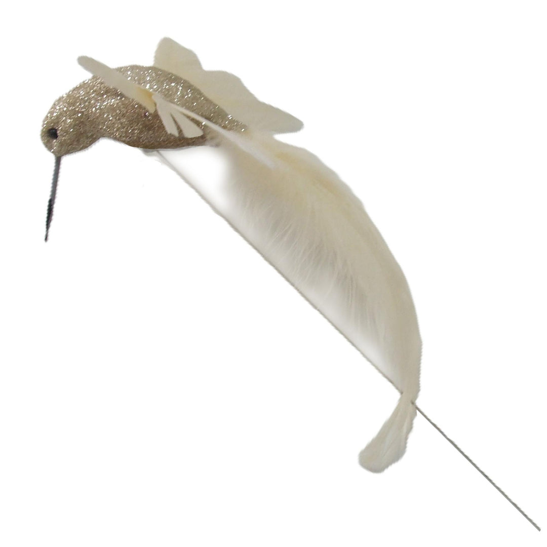 Hummingbird On Stick Champagne 16x10