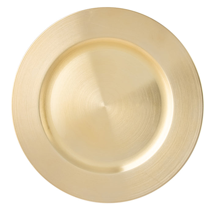 Plastic Classic Charger Plate Gold 33cm