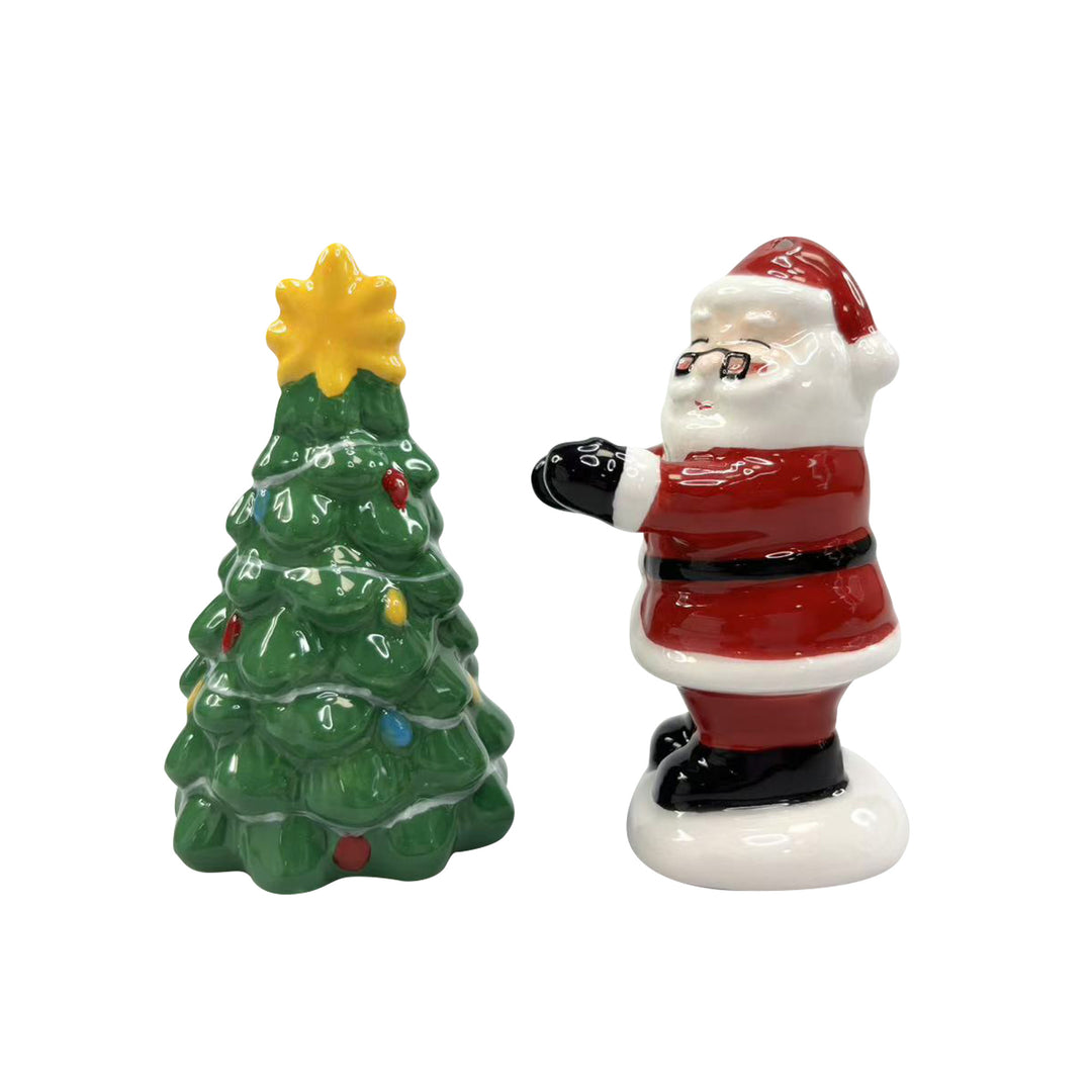Santa & Tree S&P Shaker Ceramic 8cm