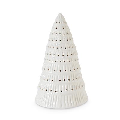Christmas Tree White Table Decoration Lrg D15Xh25Cm
