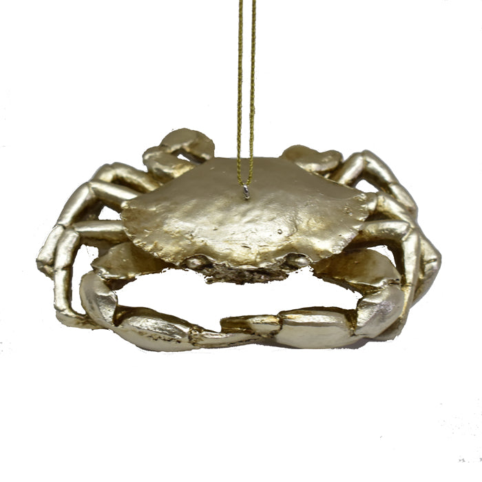 Resin Ornament Champagne Crab 12x8x6.5