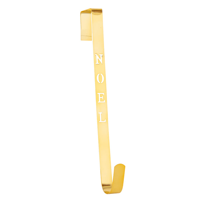 Metal Wreath Hanger Noel Gold 2.5x10.2x38