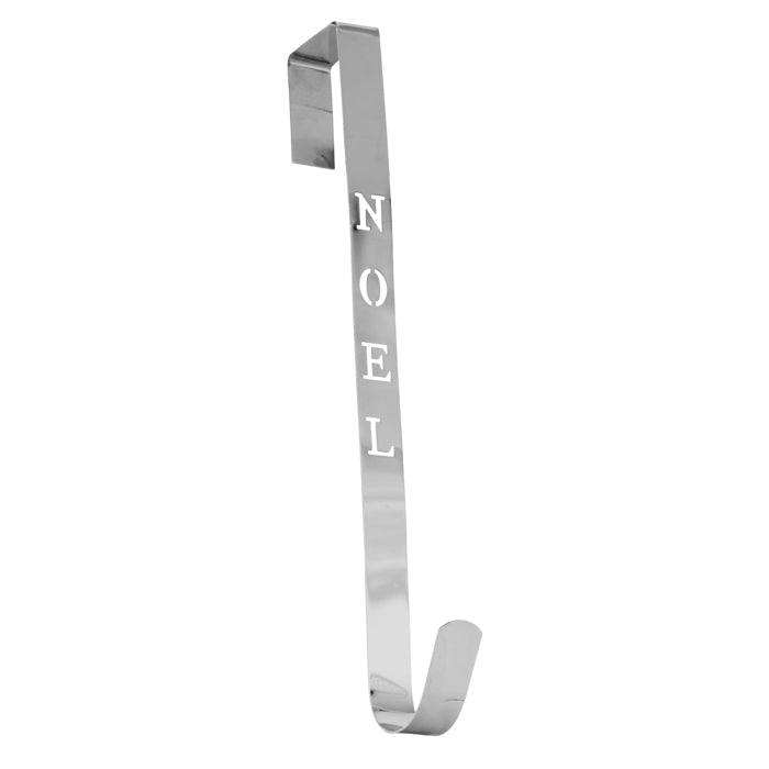 Metal Wreath Hanger Noel Silver 2.5x10.2x38