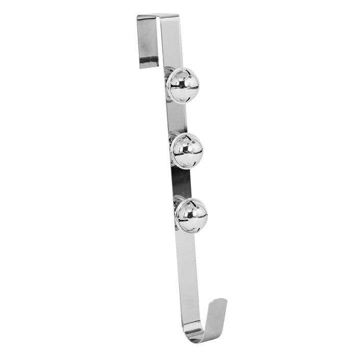 Metal Wreath Hanger W/3 Bells Silver 3.8x10.2x38