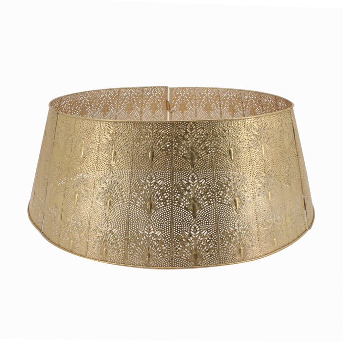 Metal Cut Out Tree Skirt Gold 69x25cm
