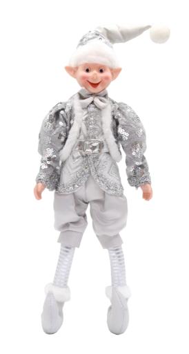 Elf Sequin Silver 45cm